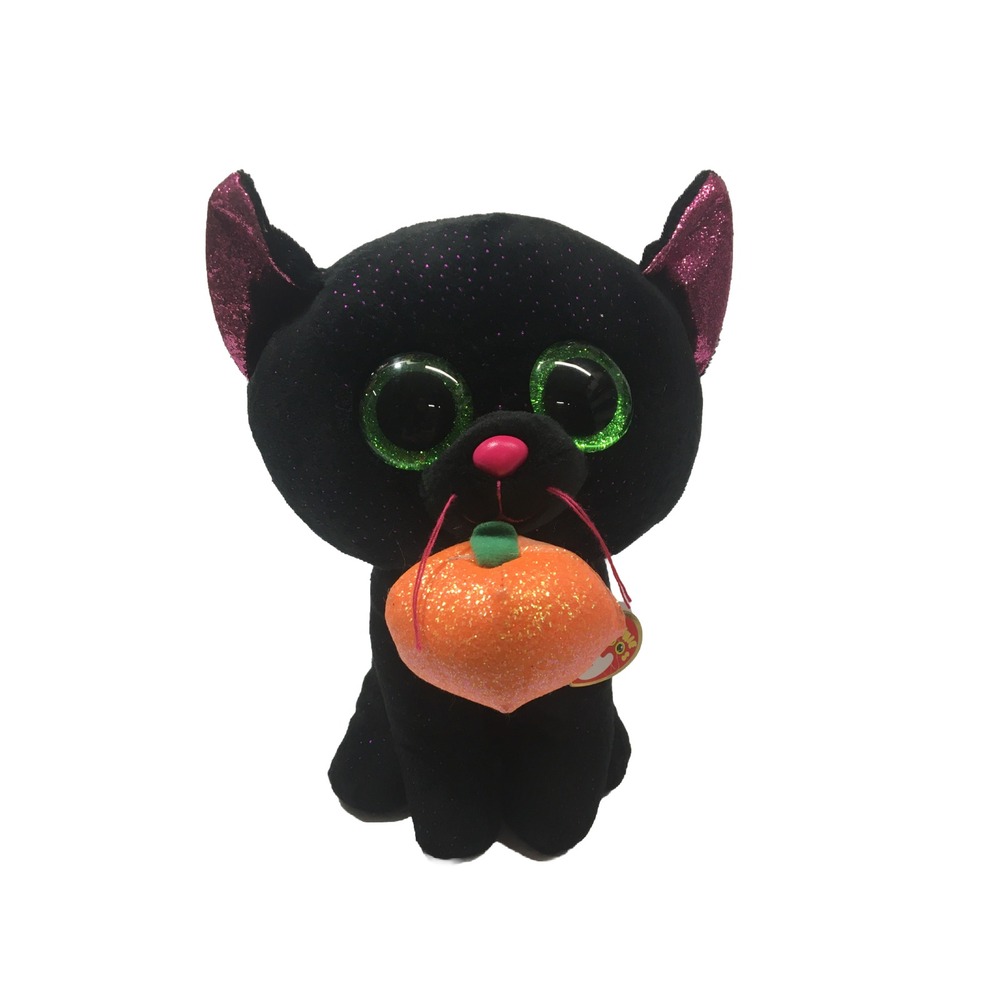 Ty Beanie Boos Potion Black Cat  9" Medium Halloween Pumpkin Seasonal Plushie
